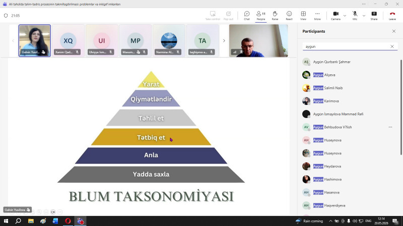 BDU-da məzun seminarı: “Ali təhsildə təlim-tədris prosesinin təkmilləşdirilməsi”